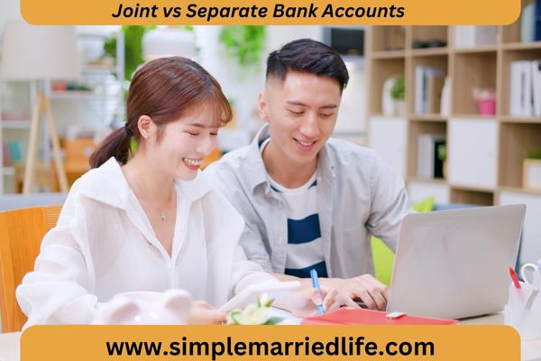 happy couple joint bank accounts