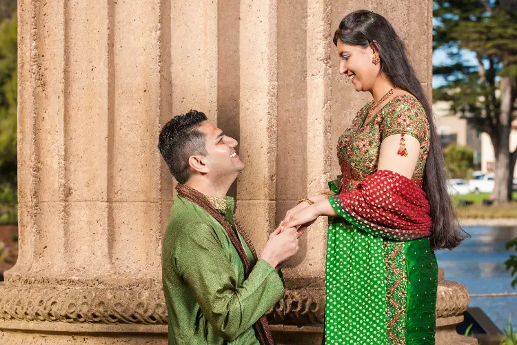 indian marriage couple proposal